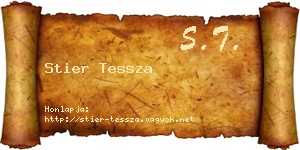 Stier Tessza névjegykártya